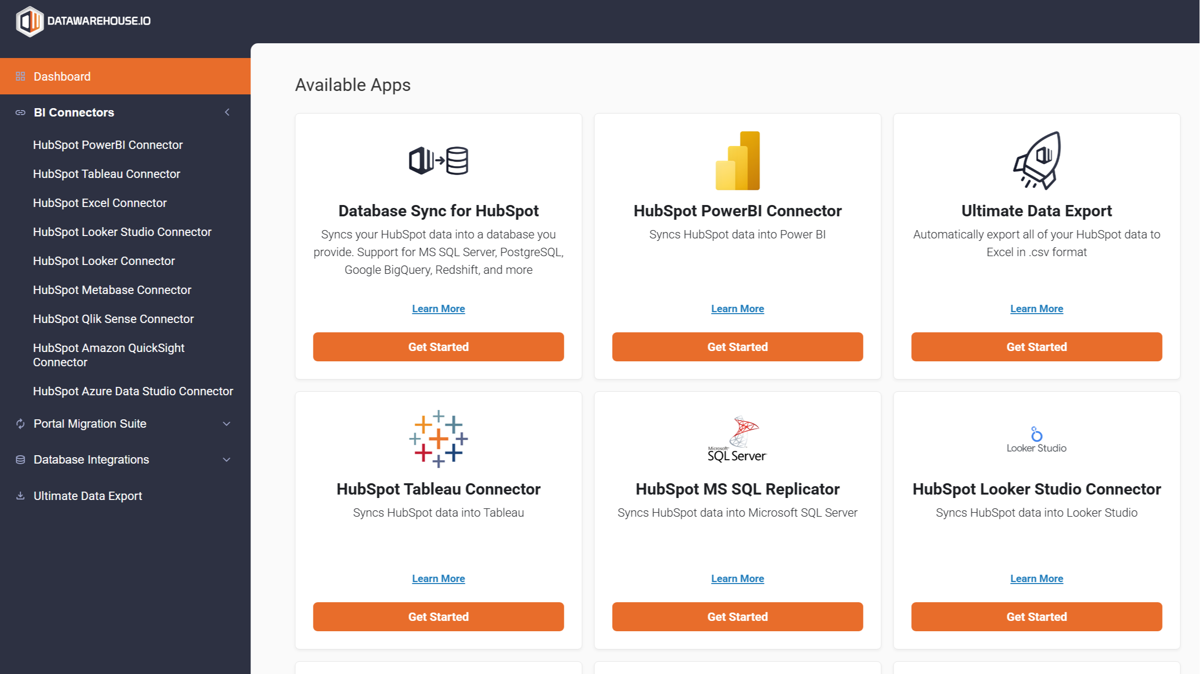 datawarehouse.io app platform